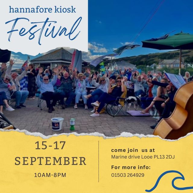 🎶Get ready for a weekend of celebration of music, laughter and fun at the Hannafore Kiosk Music Festival!
🎤Join us from September 15th-17th for live music performances from talented local artists, and don’t forget to bring the kids for some pebble painting and face painting fun🎨🎤 #HannaforeKioskMusicFest #looemusicfestival #music #festival #thingstodoincornwall #thingstodoinlooe #looe #looecornwall